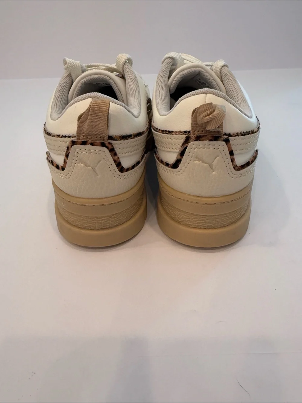 PUMA Mayze UT Leo Platform Sneakers White Leopard - NWOT Excellent Condition 9.5